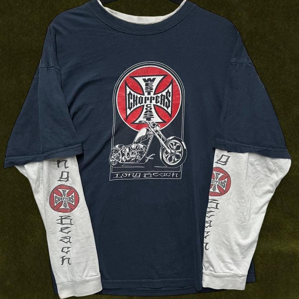 Vintage GRAIL Y2K West Coast Choppers Jesse James Double Layer Shirt - Modern XL